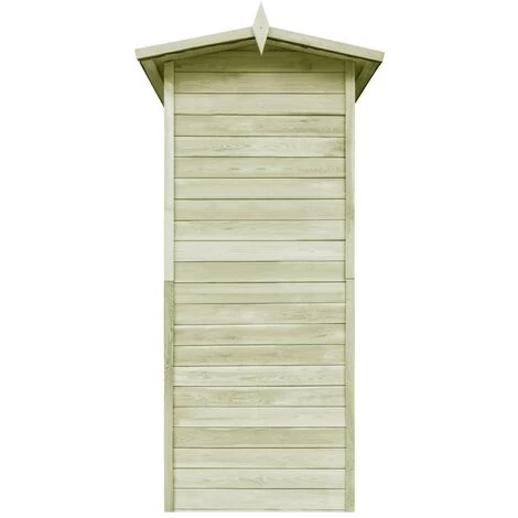 VidaXL Abri De Stockage De Jardin Bois De Pin Imprégné 100x100x210 Cm - Brun 7 VidaXL Abri De Stockage De Jardin Bois De Pin Imprégné 100x100x210 Cm - Brun – Image 5