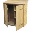 CIHB Armoire De Jardin En Pin 2 étagères Caps Beige - Naturel -Rangement de jardin Soldes 7372333 1