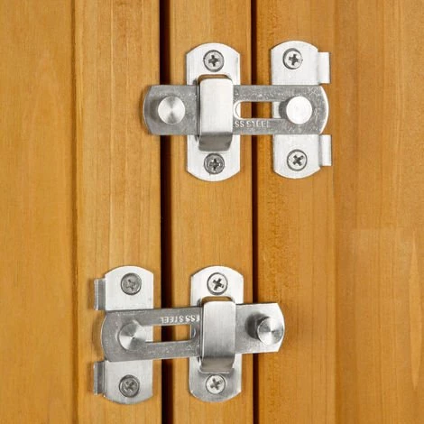 TECTAKE Armoire De Jardin ? Toit 2 Pans En Bois Et En Acier 80,5 Cm X 60 Cm X 213,5 Cm - Marron 7 TECTAKE Armoire De Jardin ? Toit 2 Pans En Bois Et En Acier 80,5 Cm X 60 Cm X 213,5 Cm - Marron – Image 5