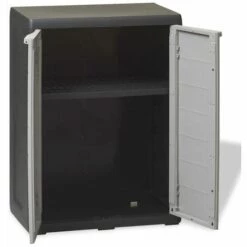 Armoire De Rangement De Jardin Avec Noir Et Gris 1 Etagère VidaXL 9 Armoire De Rangement De Jardin Avec Noir Et Gris 1 Etagère VidaXL -Rangement de jardin Soldes 8252053 3