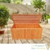 LE POISSON QUI JARDINE.FR Coffre De Rangement En Bois D'Épicéa Pour Jardin. Longueur De 127 Cm - Brun -Rangement de jardin Soldes 8327952 1