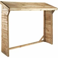 JARDIPOLYS Abri Bûches 2 Stères Oblia | 220 X 50 Cm / 1,5m3 - Bois