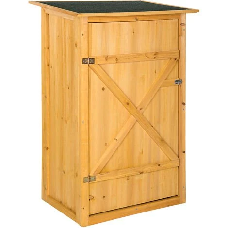 TECTAKE Armoire De Jardin En Bois 75 Cm X 56 Cm X 118 Cm Marron - Marron 3 TECTAKE Armoire De Jardin En Bois 75 Cm X 56 Cm X 118 Cm Marron - Marron