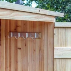 WILTEC Armoire De Jardin Bois Double Porte Rangement Outils Remise Abri Cabane Remise Jardinage Équipement -Rangement de jardin Soldes 9524385 3