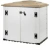 Coffre Rangement Résine Gardiun Garden Box Tuscany 100 88x131x133 Cm Blanc/Beige Blanc/Beige